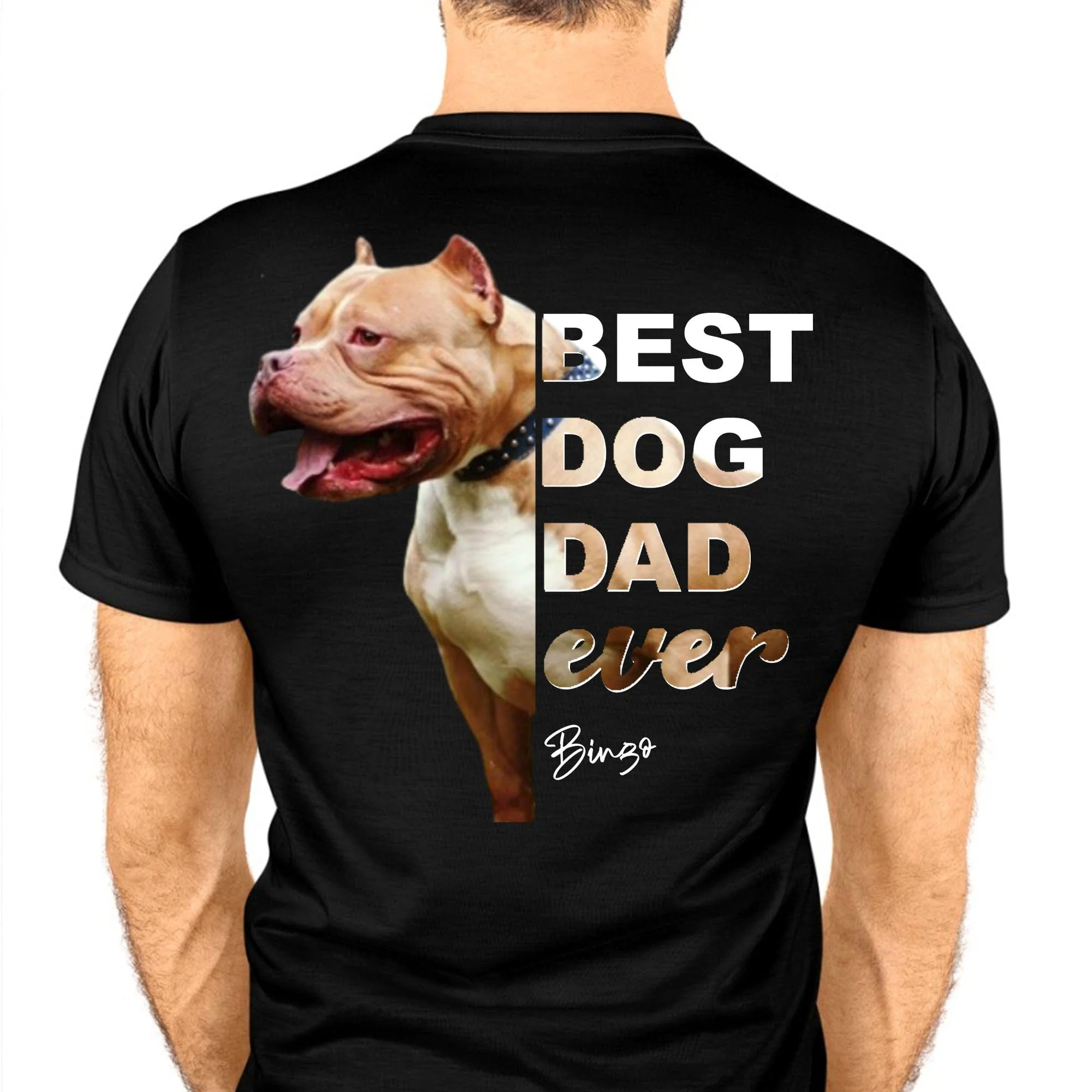 Best Dog Dad Ever Personalized Custom Photo Dog Backside Shirt C461 - Image 4