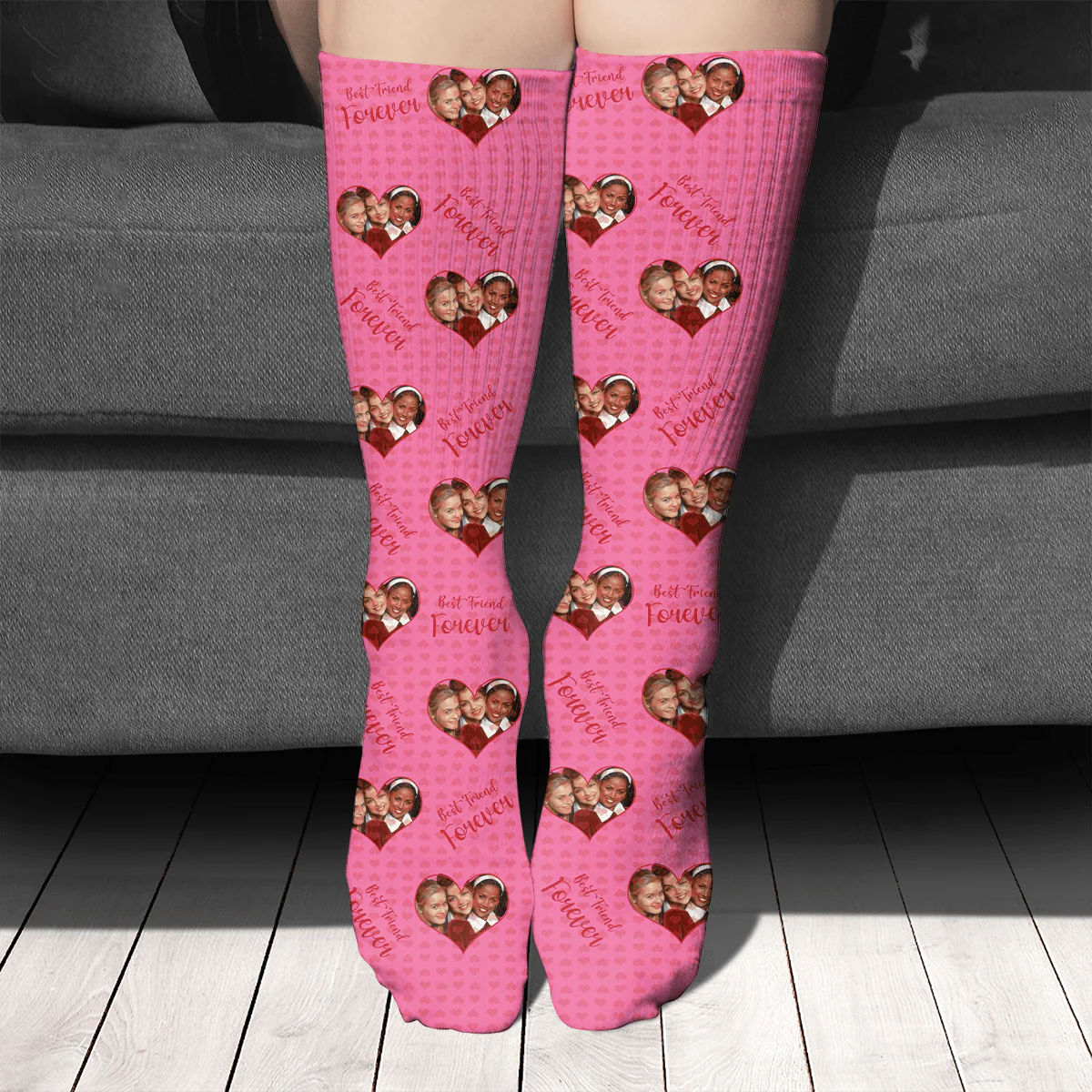 Best Friend Forever, Custom Photo Socks For Best Friend, SG02 - Image 2