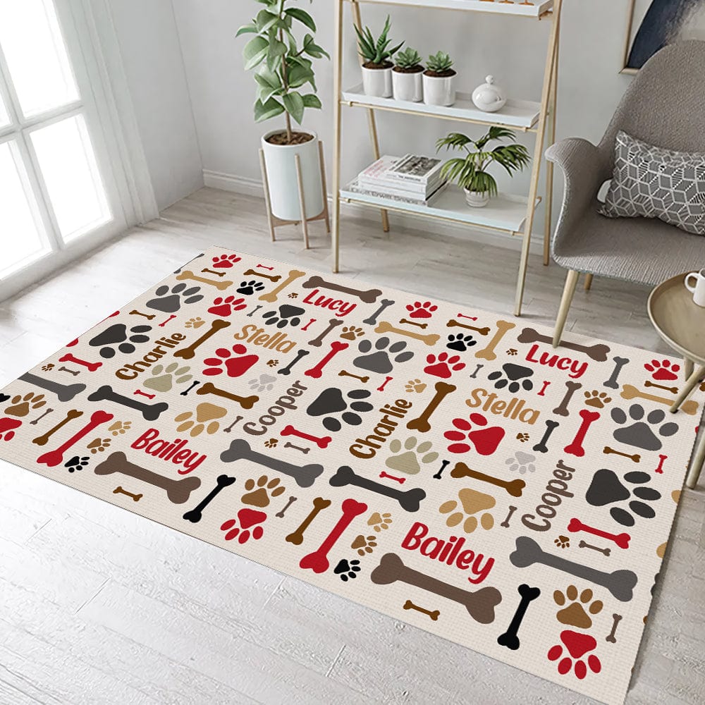 Bones And Paws Dog Premium Rug Personalized Gift TA29 890021 - Image 3