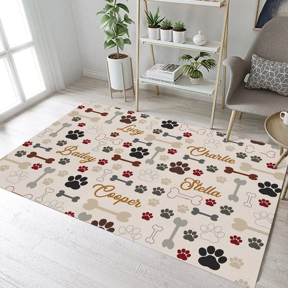 Bones And Paws Dog Premium Rug Personalized Gift TA29 890021 - Image 4