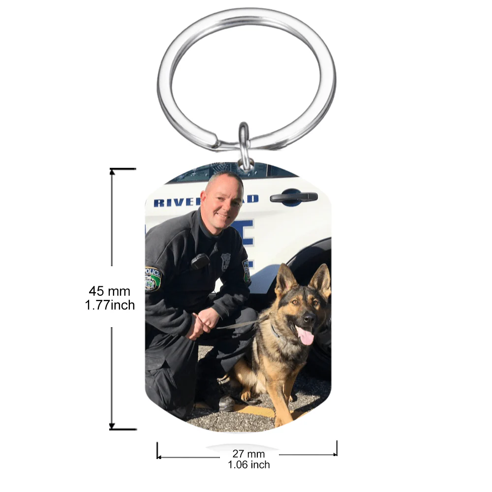 Born To Love Trained To Serve Loyal To The End Dog Keychain - Image 4