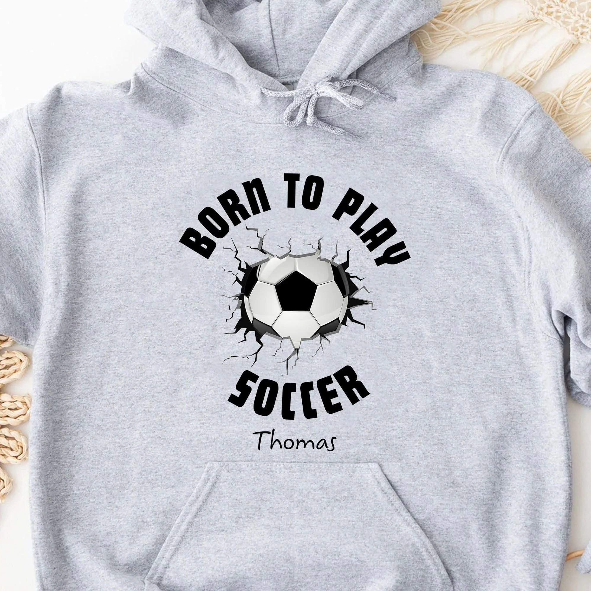 Born To Play Soccer Shirt Personalized Custom Soccer Shirt H549 - Image 3
