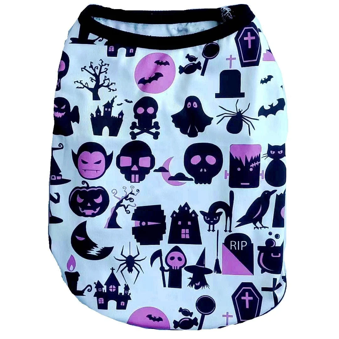 Breathable Cartoon Skull Vest Clothes For Dogs Cat - Image 4