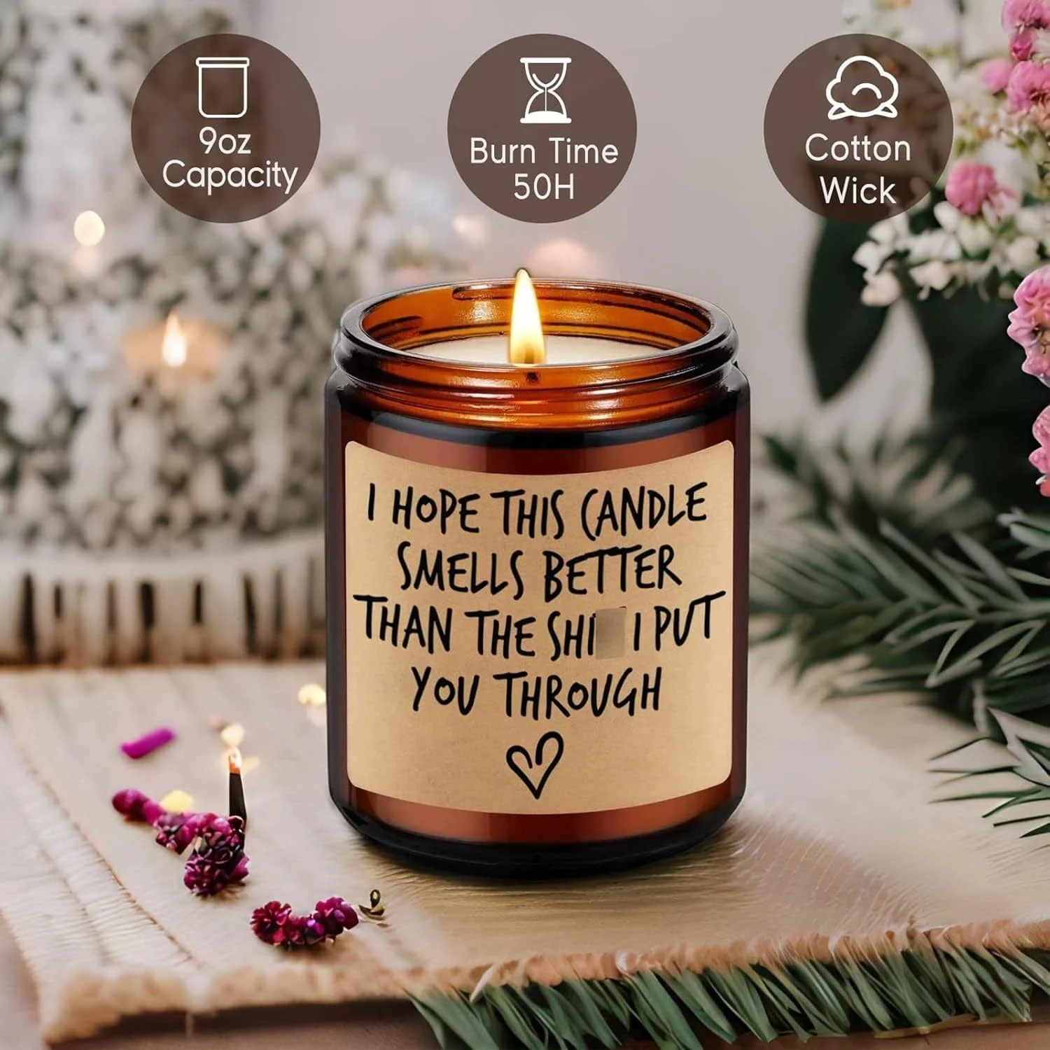 Candle, I'M Sorry, I Love You Gifts for Her Him, Gifts for Wife, Mom Gifts, Grandma Girlfriend Wife Birthday Gift Idea - Mothers Day Funny Gifts for Women Men Dad Husband Boyfriend - Image 4