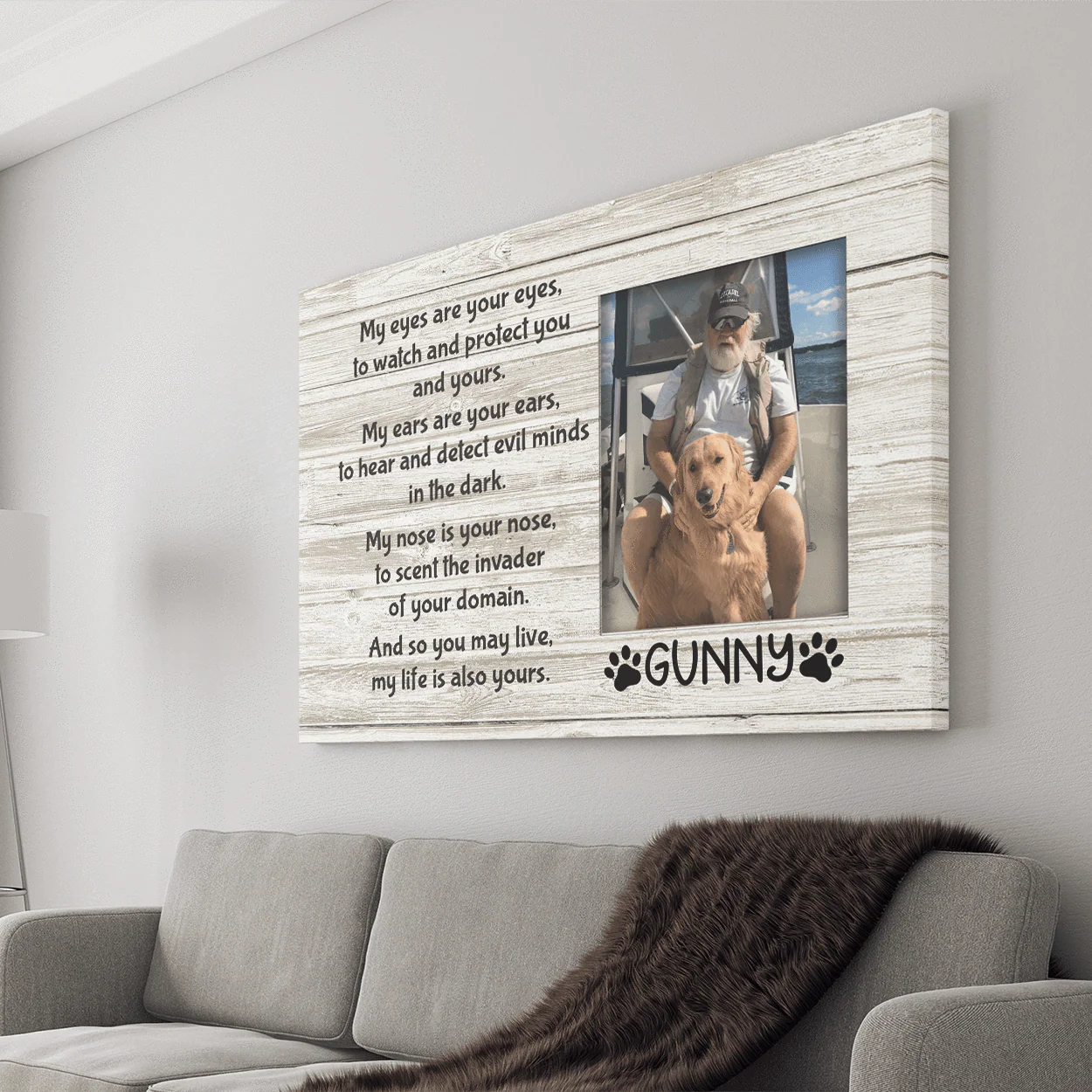 My Eyes Are Your Eyes Dog Print Canvas - Image 2