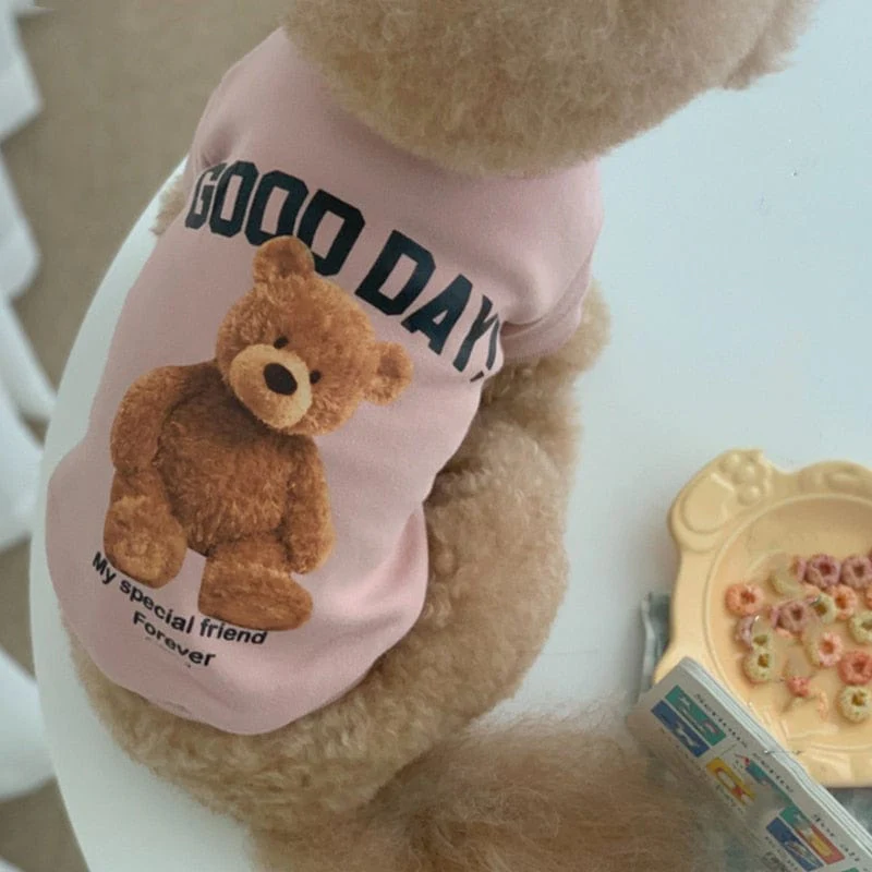 Cartoon Bear Dog Hoodies Cute Cotton Pet Dogs Clothes - Image 6