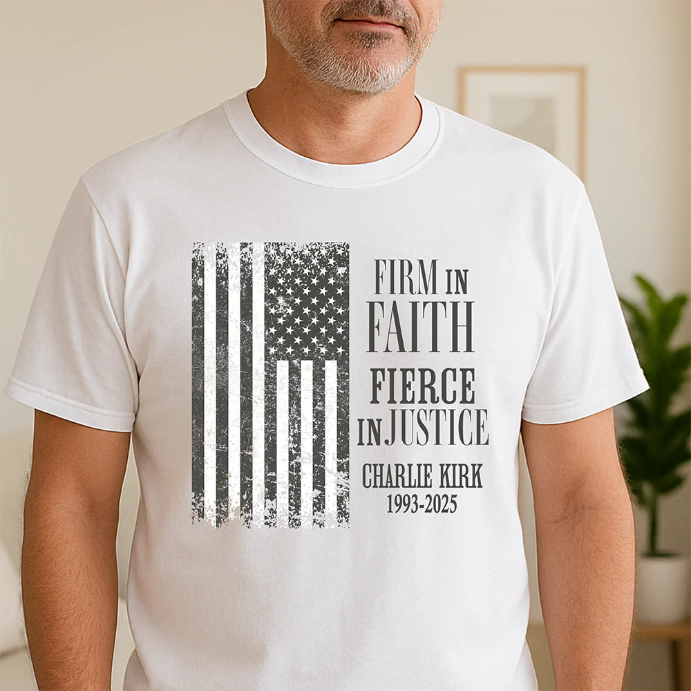 Charlie Kirk US Flag Bright Shirt HA75 644012 - Image 9