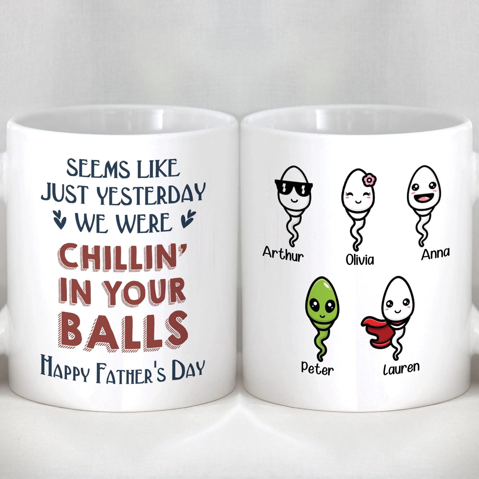 Chillin' In Dad Balls Personalized Custom Father's Day Mug DA199 890483