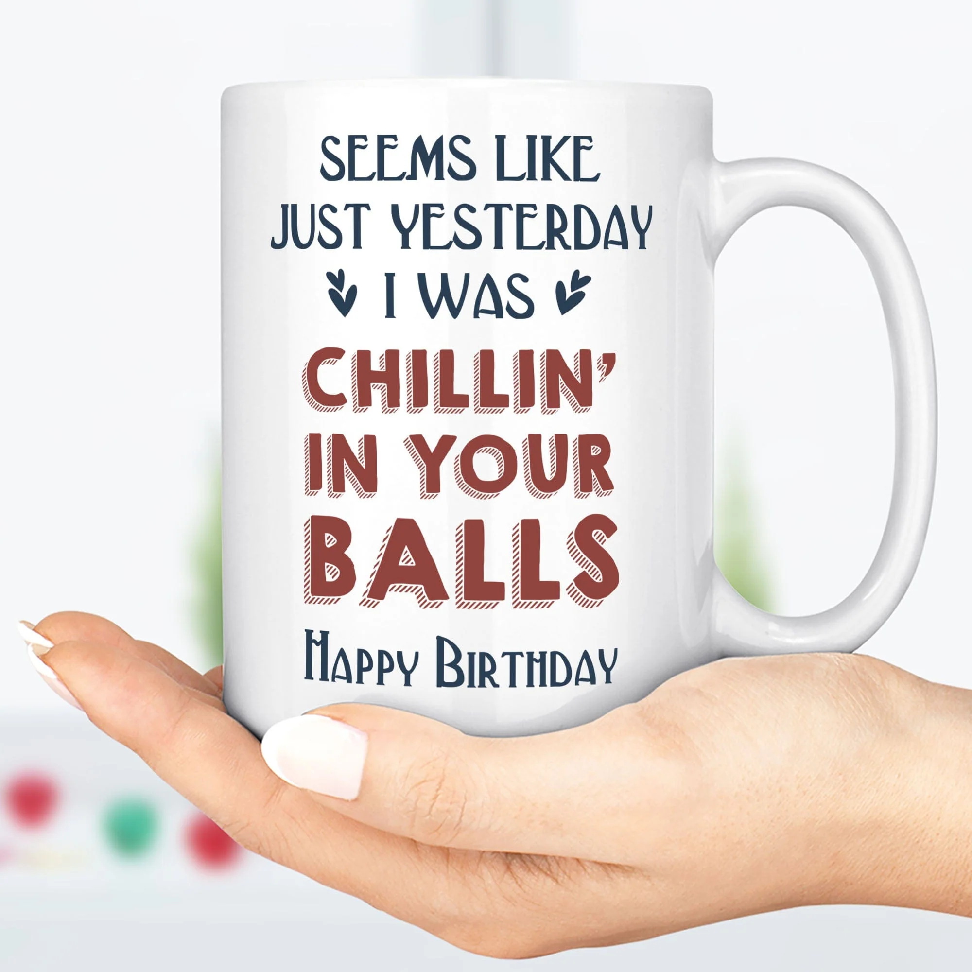 Chillin' In Dad Balls Personalized Custom Father's Day Mug DA199 890483 - Image 3