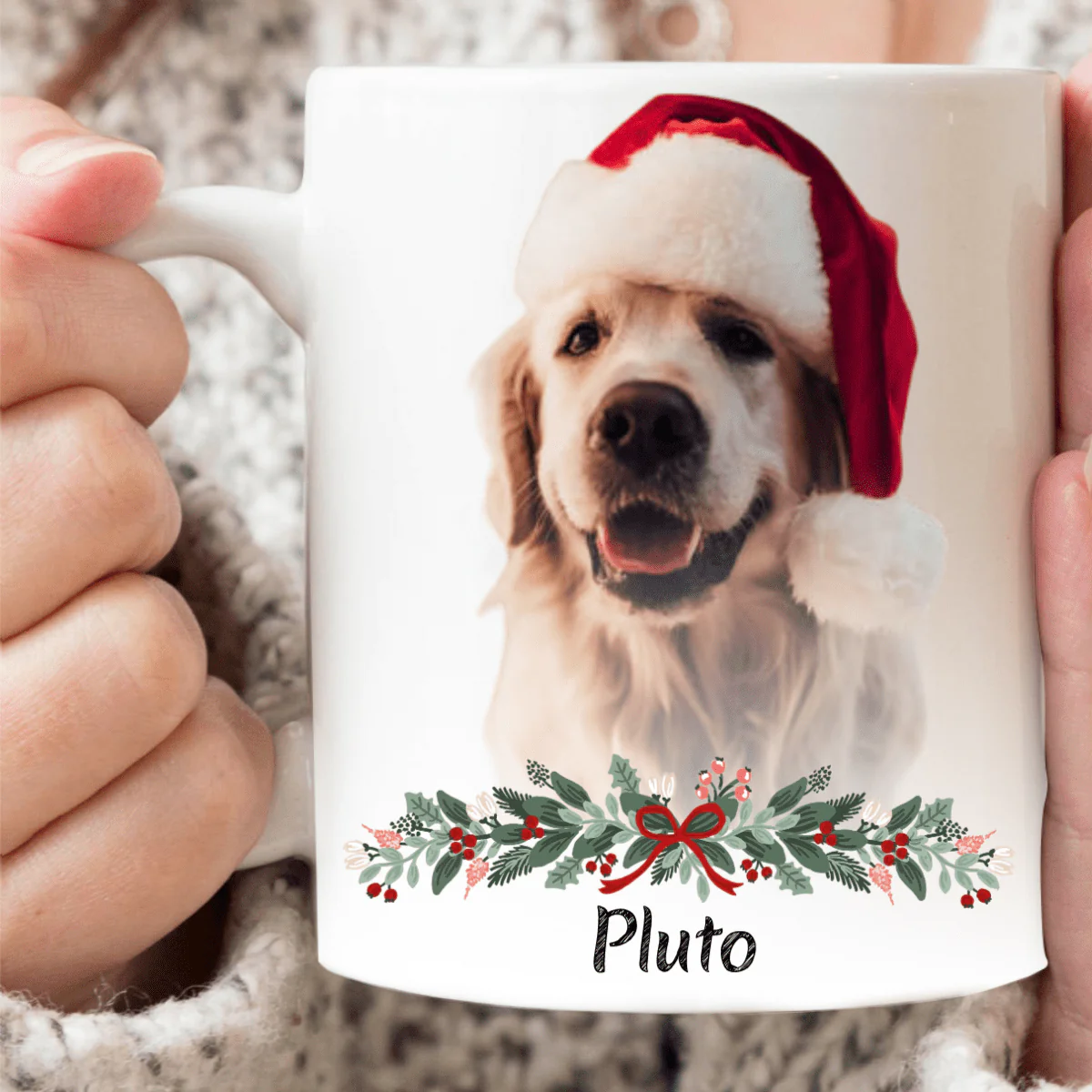 Christmas Custom Dog Cat Photo Coffee Mug - Image 3