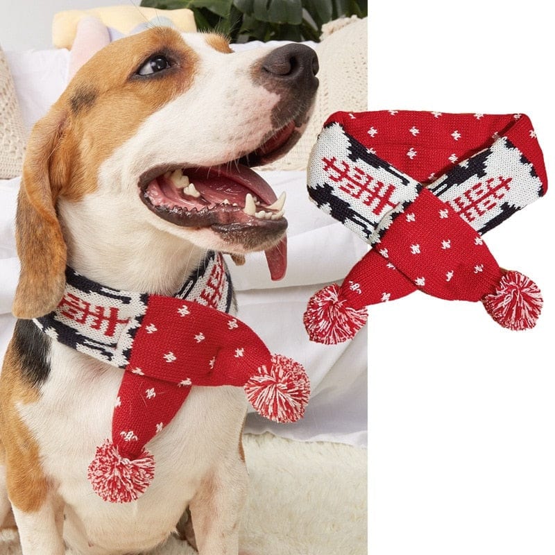 Cute Christmas Dog Cat Knitted Scarf - Image 5