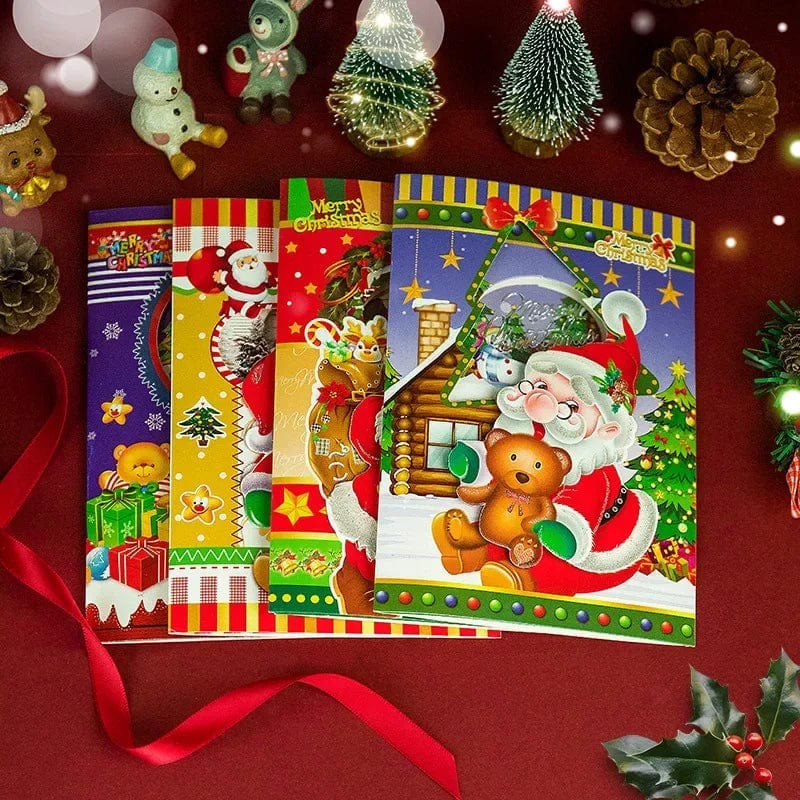 Christmas Music Greeting Card With Lights Creative Cute Three-dimensional Christmas Gift Sound Kindergarten Kids Greeting Card - Image 4