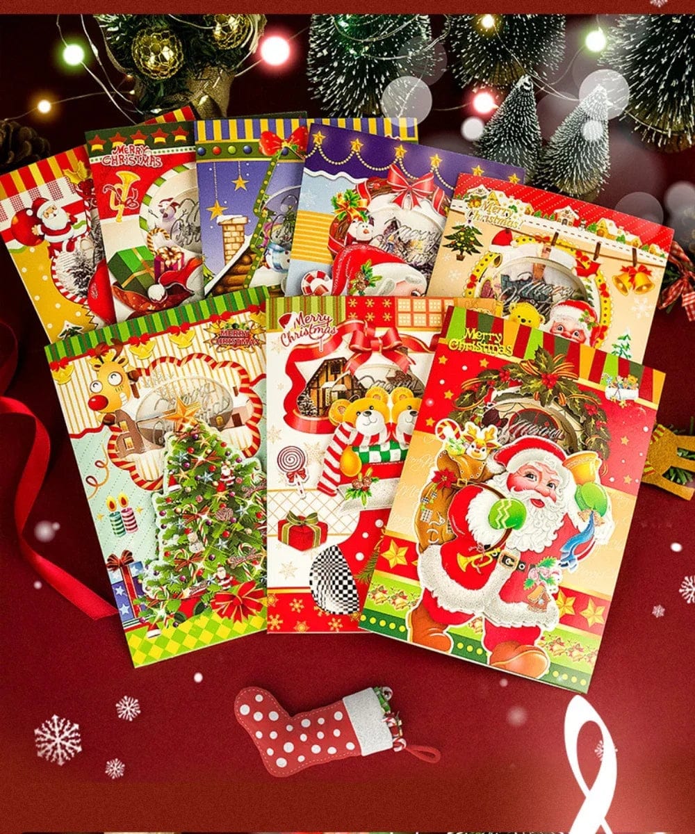 Christmas Music Greeting Card With Lights Creative Cute Three-dimensional Christmas Gift Sound Kindergarten Kids Greeting Card - Image 5