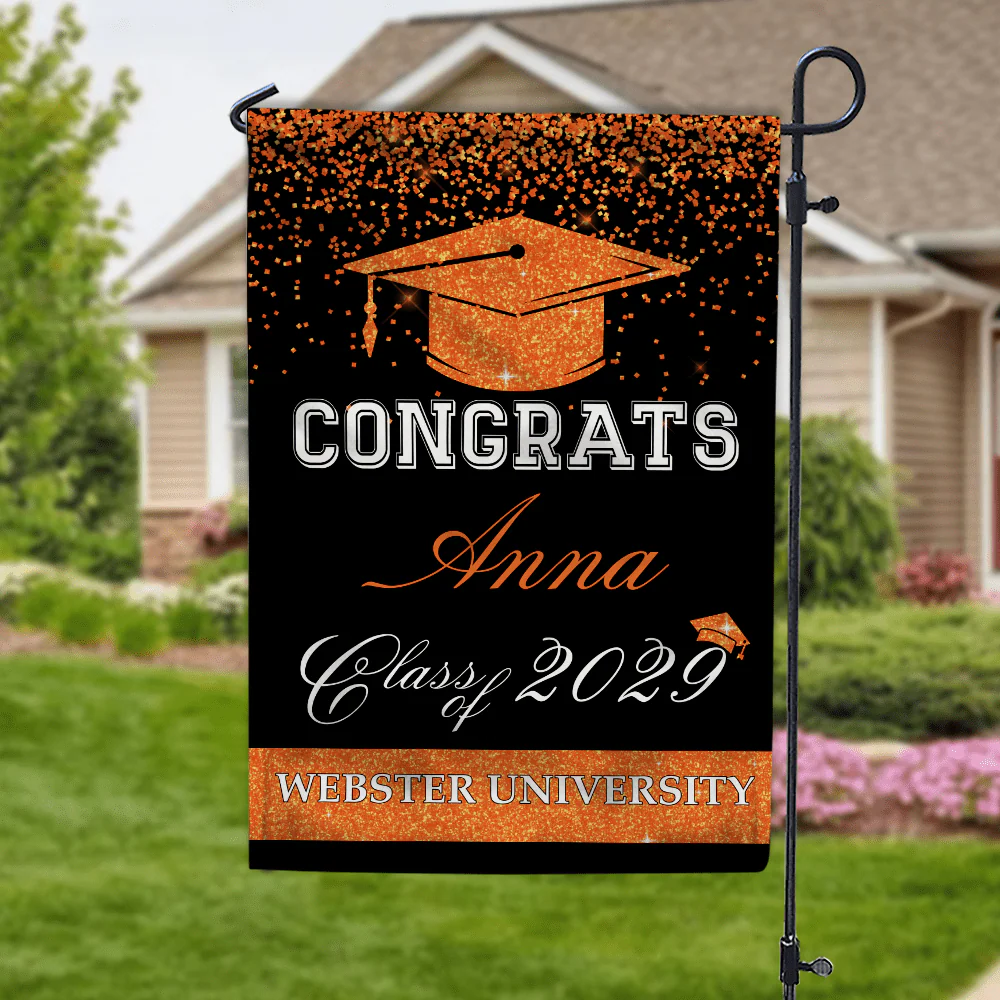 Personalized Graduation Senior Class of 2025 Garden Flag - Image 2