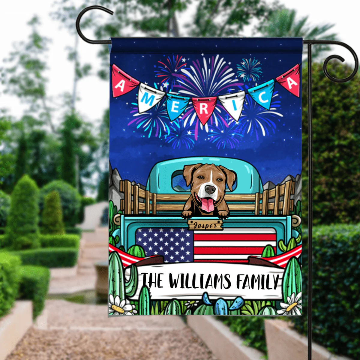 Happy Fourth Of July Dog Garden Flag TA29 - Image 4