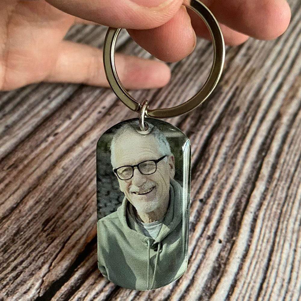 Those We Love Don't Go Away They Walk Beside Us Everyday Family Keychain - Image 2