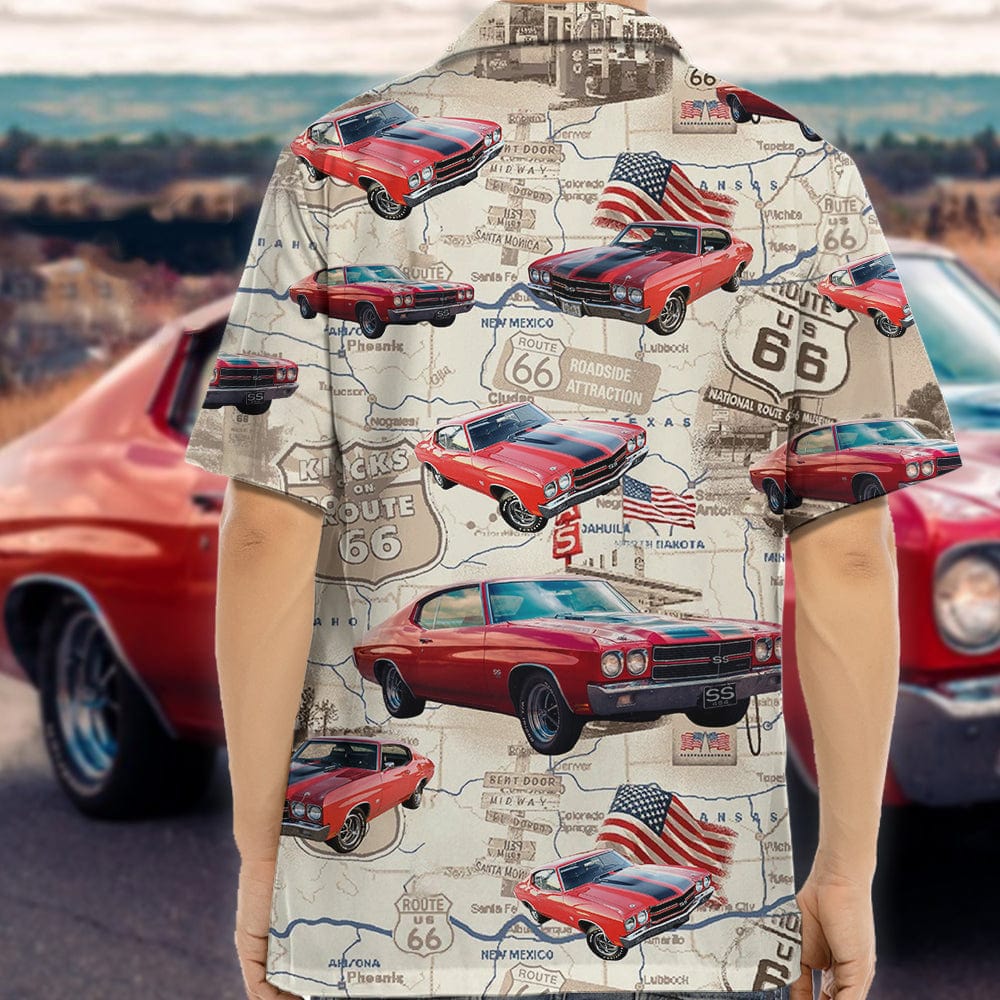 Custom Car Photo Route 66 Hawaii Shirt DA199 889179 - Image 3