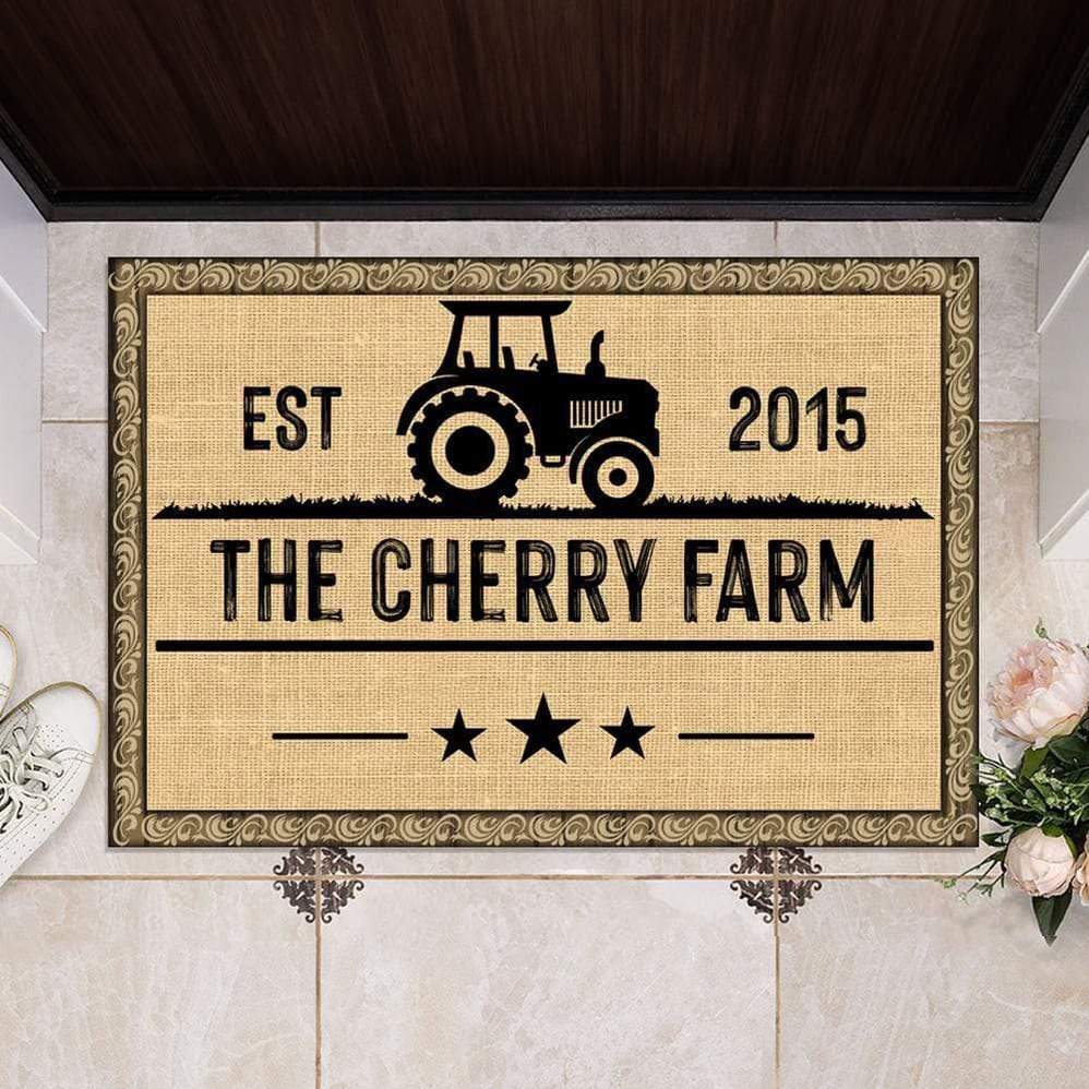 Custom Clipart Farmer Doormat HN590