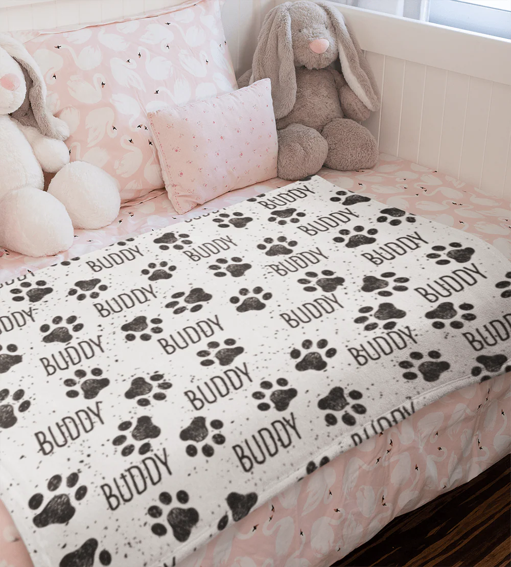 Custom Paw Blanket For Dog, Cozy Plush Fleece Blanket 891611 - Image 4