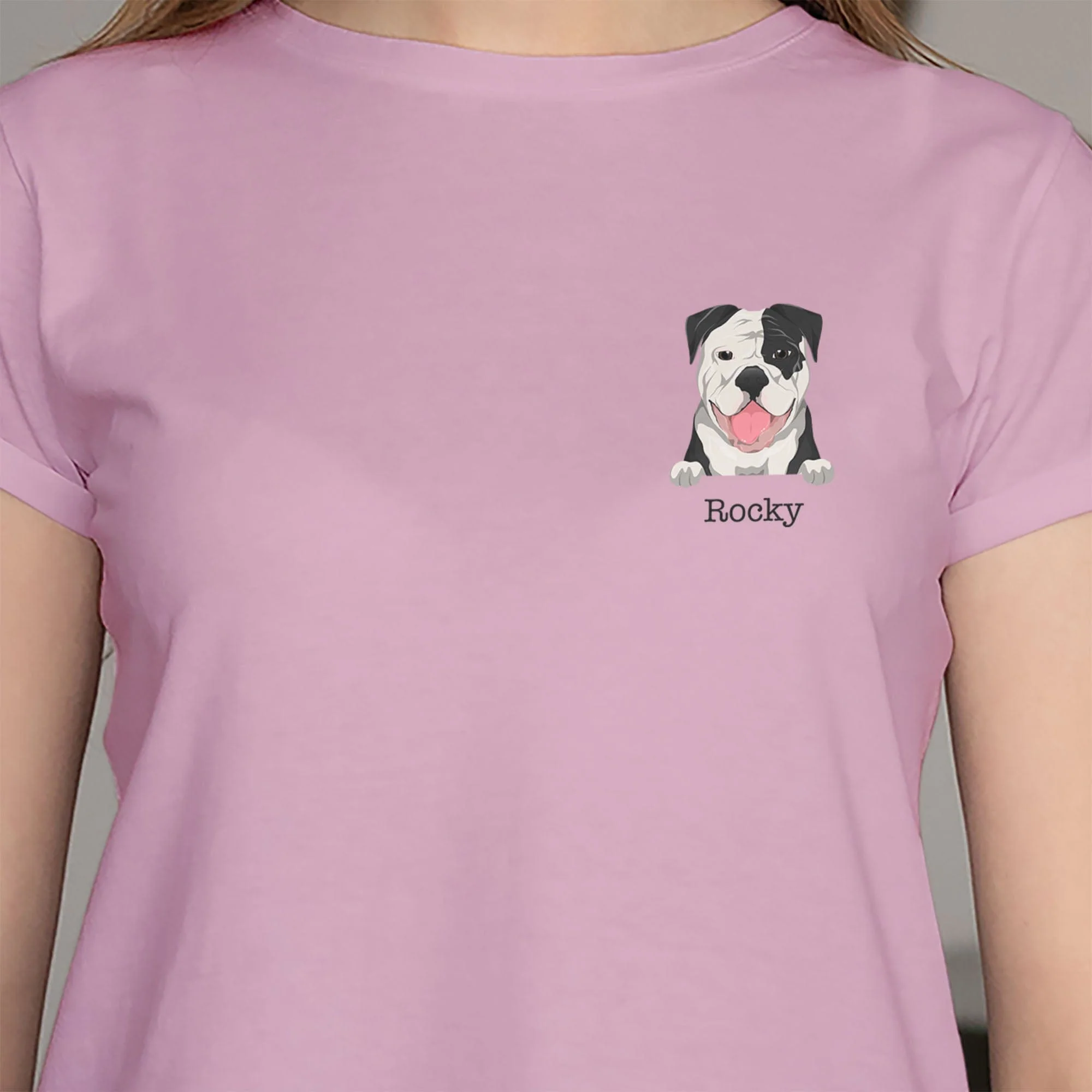 Custom Portrait Pocket Photo Dog Shirt C170 - Image 2