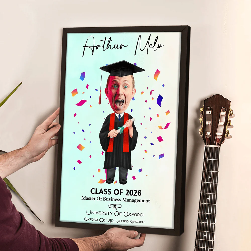 Custom Face Photo Graduation Gift Personalized Graduation Senior Vertical Poster C623 893105 - Image 2