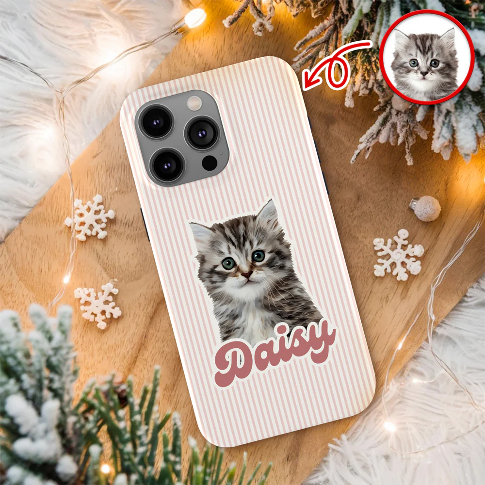 Custom Funny Cat Photo Phone Case Gift For Cat Lovers LM32 895431 - Image 6