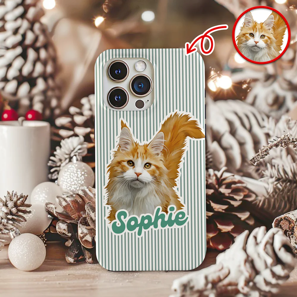 Custom Funny Cat Photo Phone Case Gift For Cat Lovers LM32 895431 - Image 7