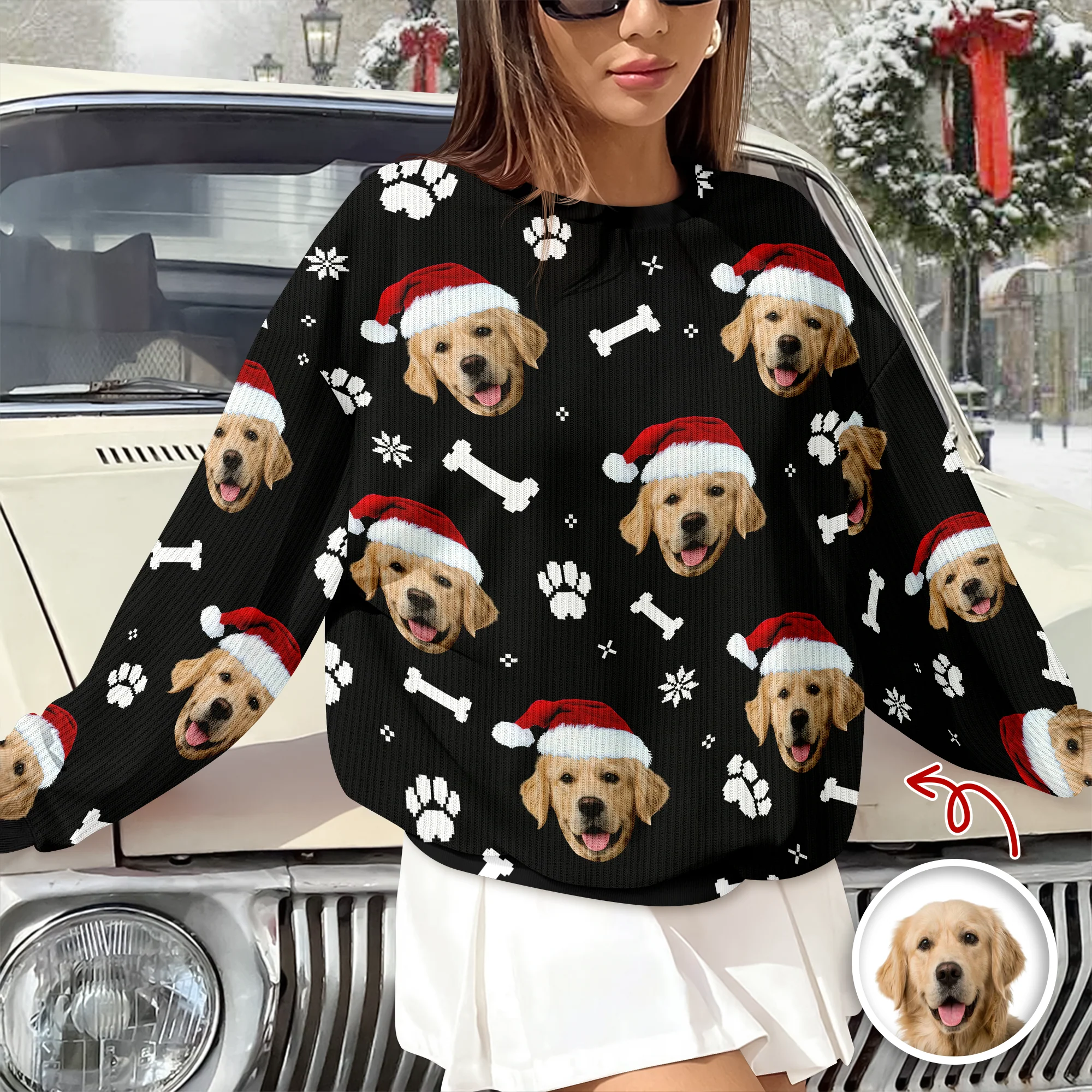 Custom Funny Dog Face Ugly Sweater Gift For Dog Lovers HA75 897524 - Image 3