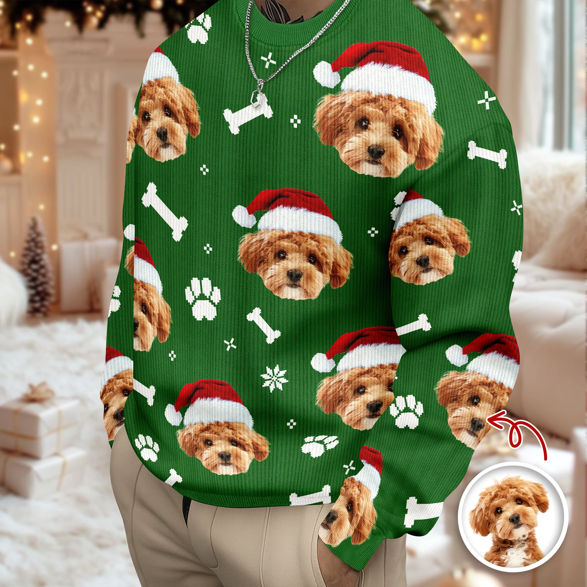 Custom Funny Dog Face Ugly Sweater Gift For Dog Lovers HA75 897524 - Image 5