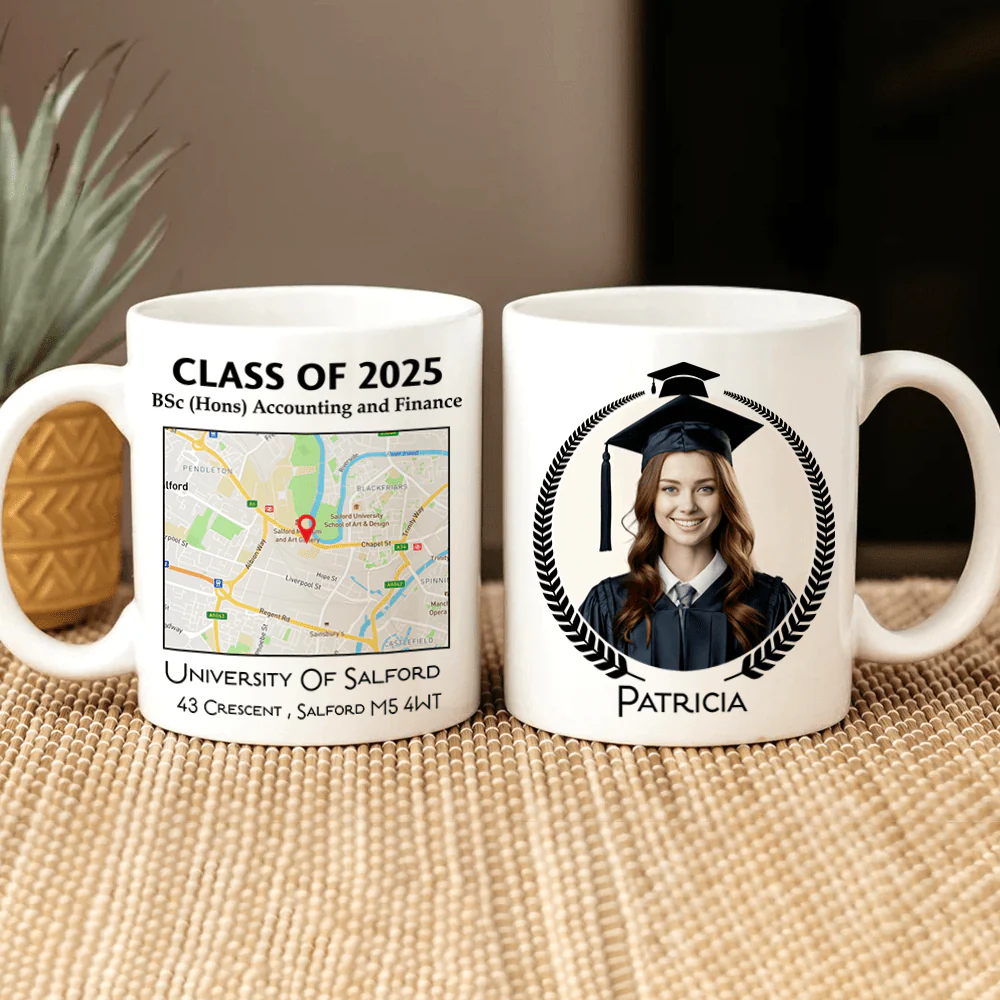 Custom Map Photo Graduation Gift Personalized Graduation Senior Coffee Mug 890335 - Image 4