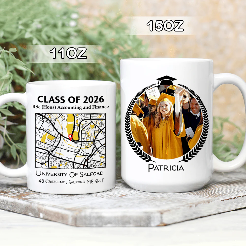 Custom Map Photo Graduation Gift Personalized Graduation Senior Coffee Mug 890335 - Image 8