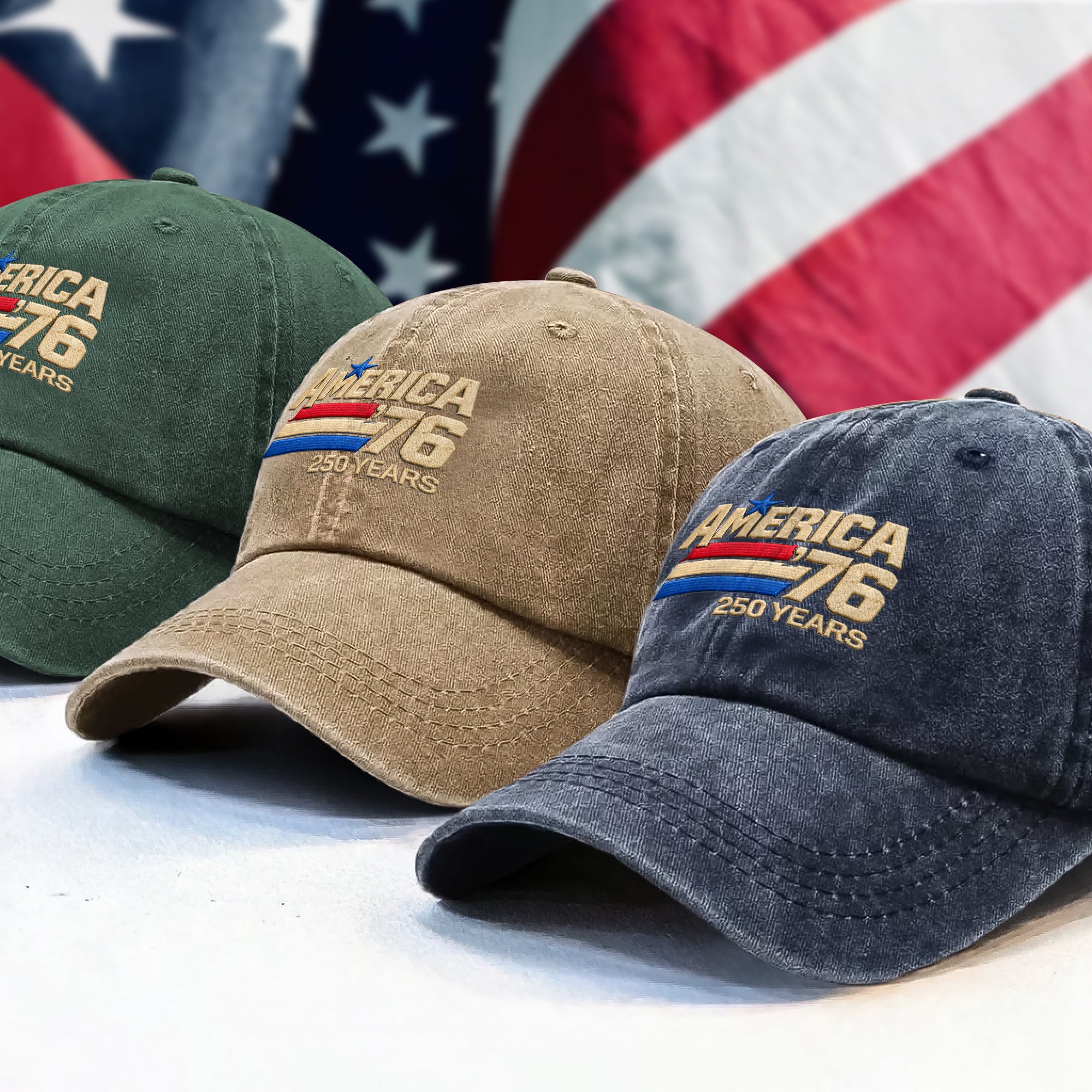 Custom Name America Anniversary Embroidered Baseball Cap TH10 169499 - Image 3