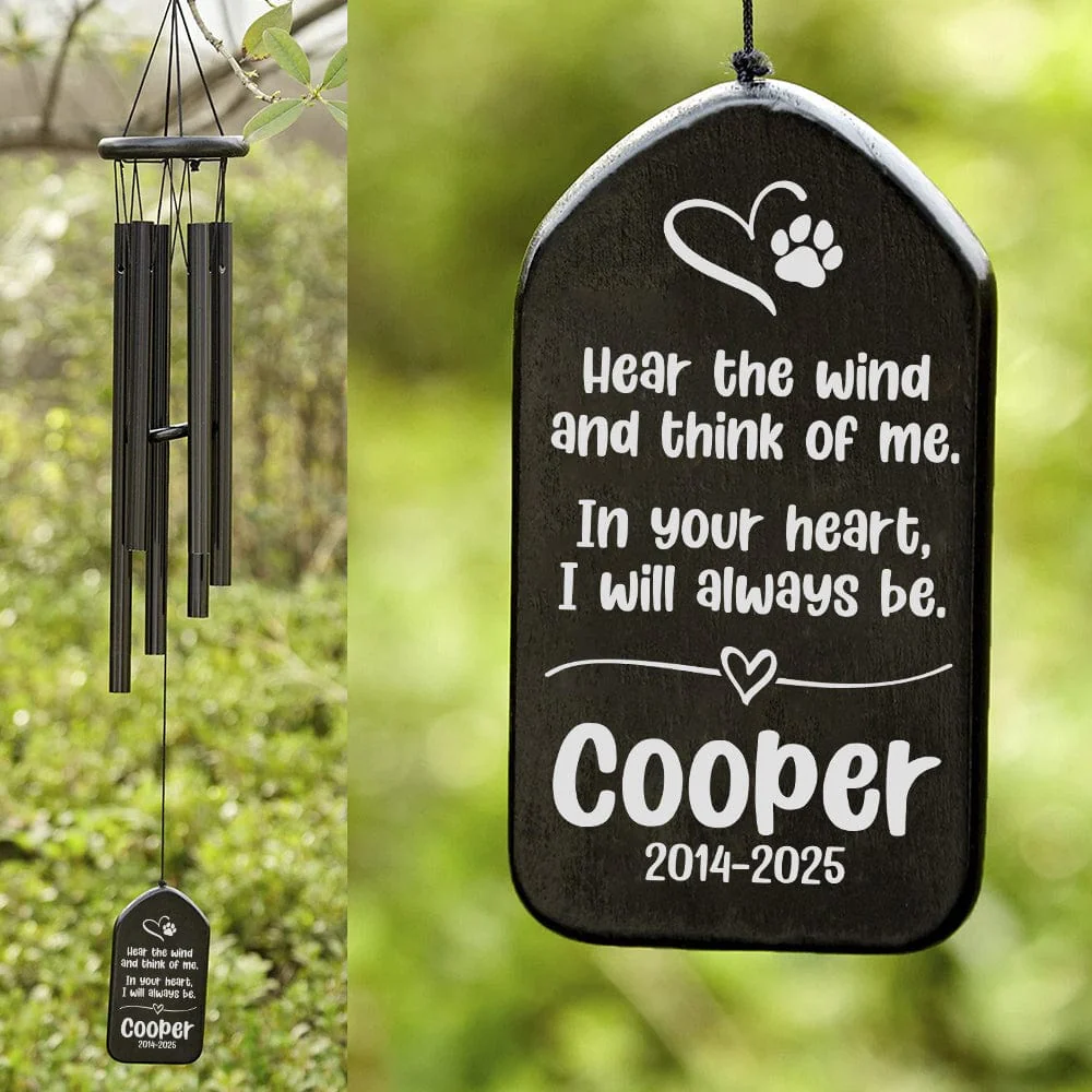 Custom Name Hear The Wind And Think Of Me Memorial Wind Chimes Personalized Gifts K228 889879 - Image 4