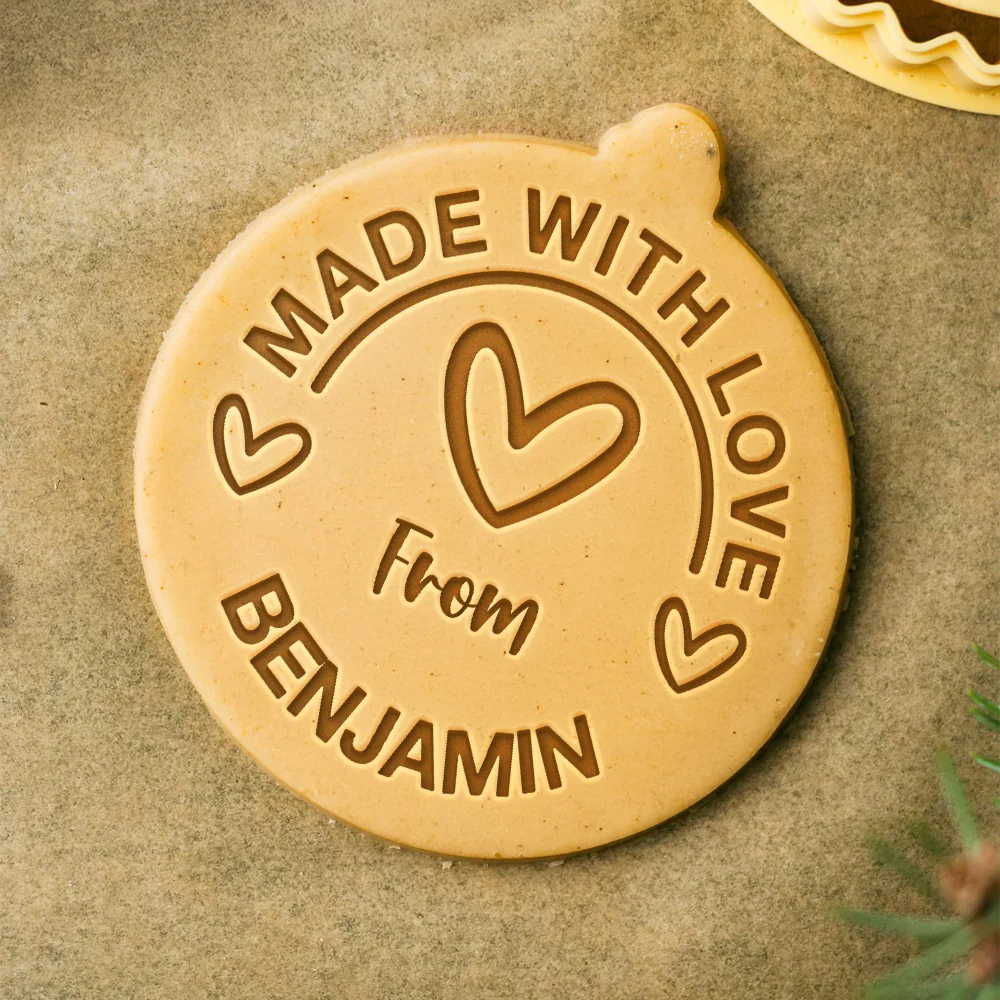 Custom Name Made With Love Personalized Cookie Stamp HA75 898446 - Image 2