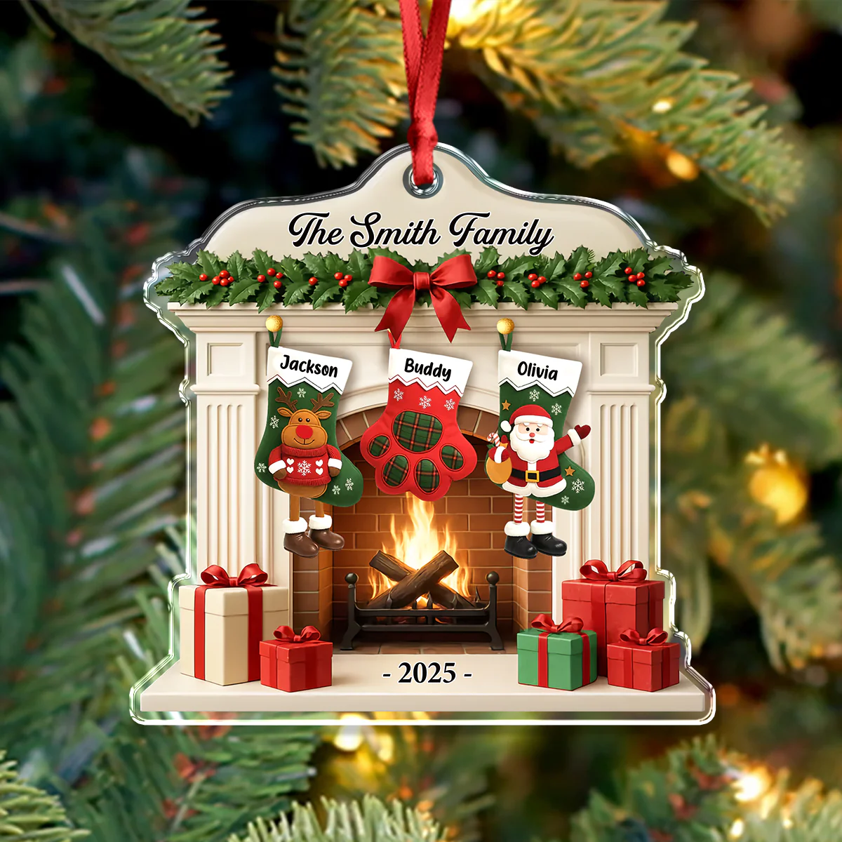 Custom Name Personalized Christmas Acrylic Ornament Gifts For Mom, Dad HA75 897882 - Image 2