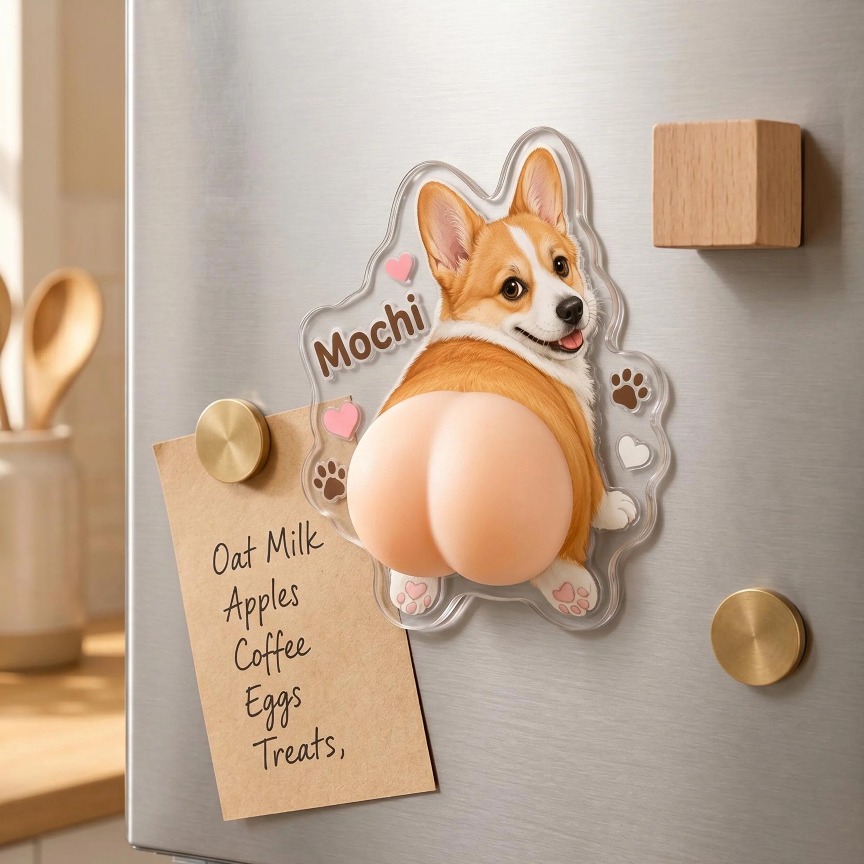 Custom Pet Photo Funny Butt Squishy Fridge Magnet Gift For Dog Lovers Cat Lovers CH07 911874 - Image 3