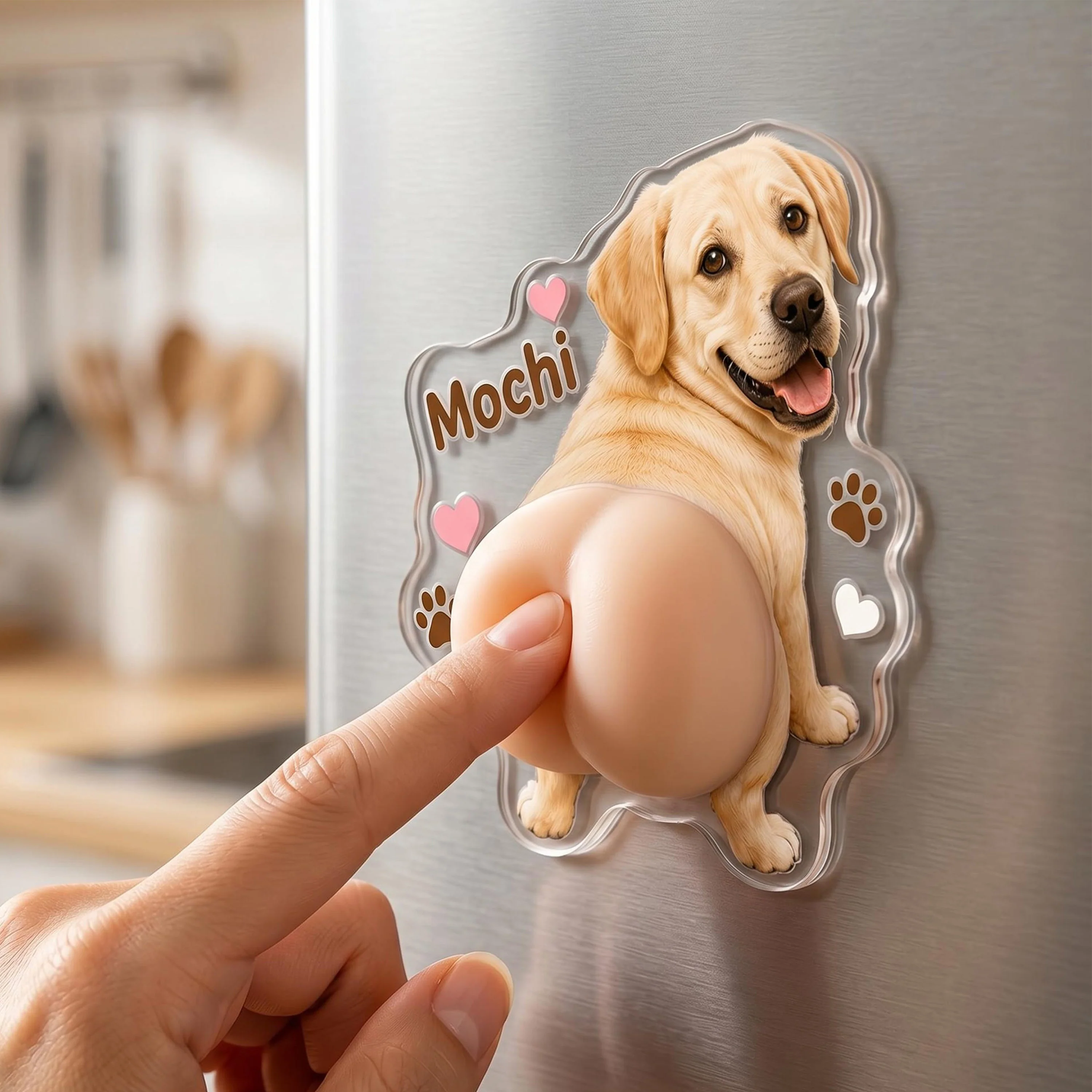 Custom Pet Photo Funny Butt Squishy Fridge Magnet Gift For Dog Lovers Cat Lovers CH07 911874 - Image 4