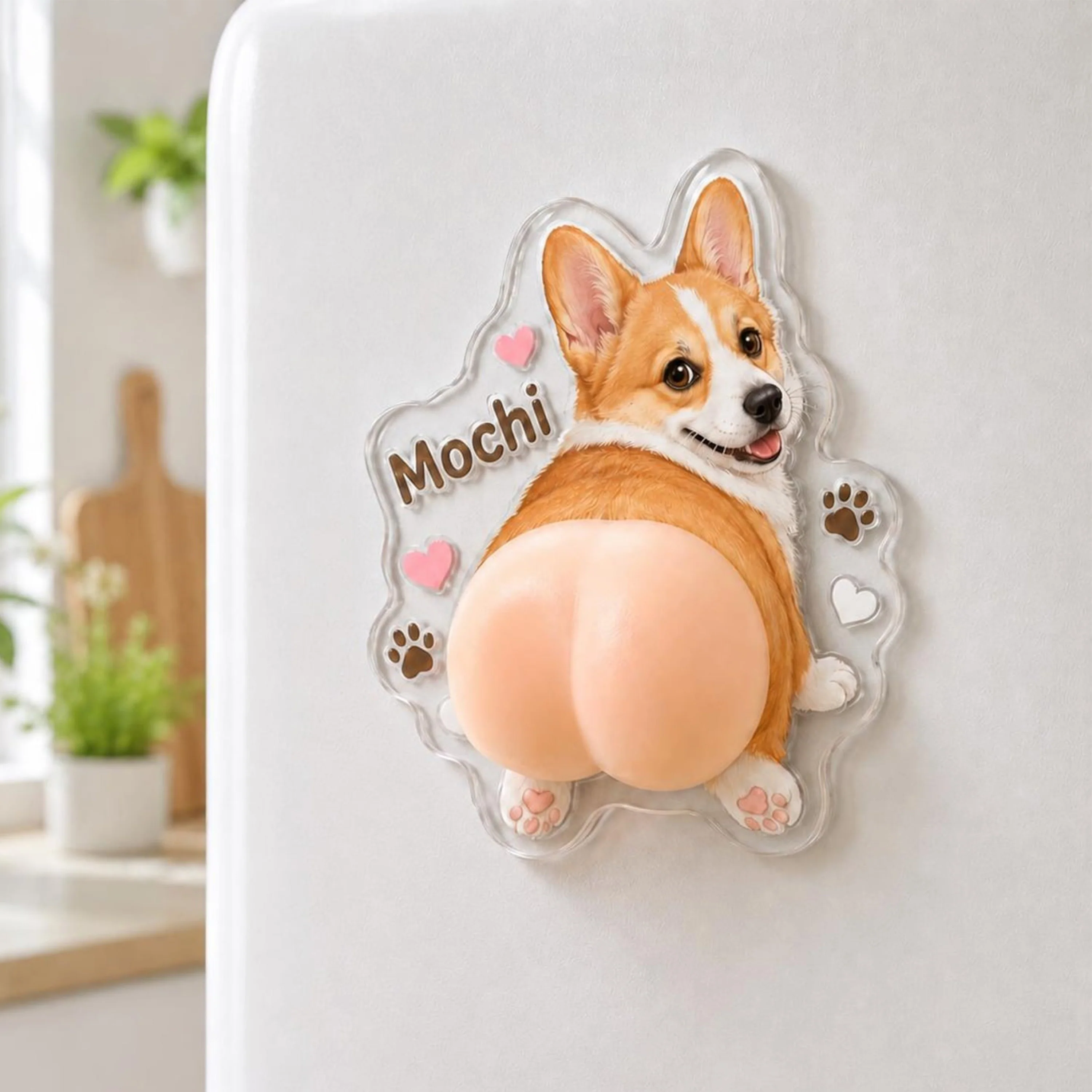 Custom Pet Photo Funny Butt Squishy Fridge Magnet Gift For Dog Lovers Cat Lovers CH07 911874 - Image 5