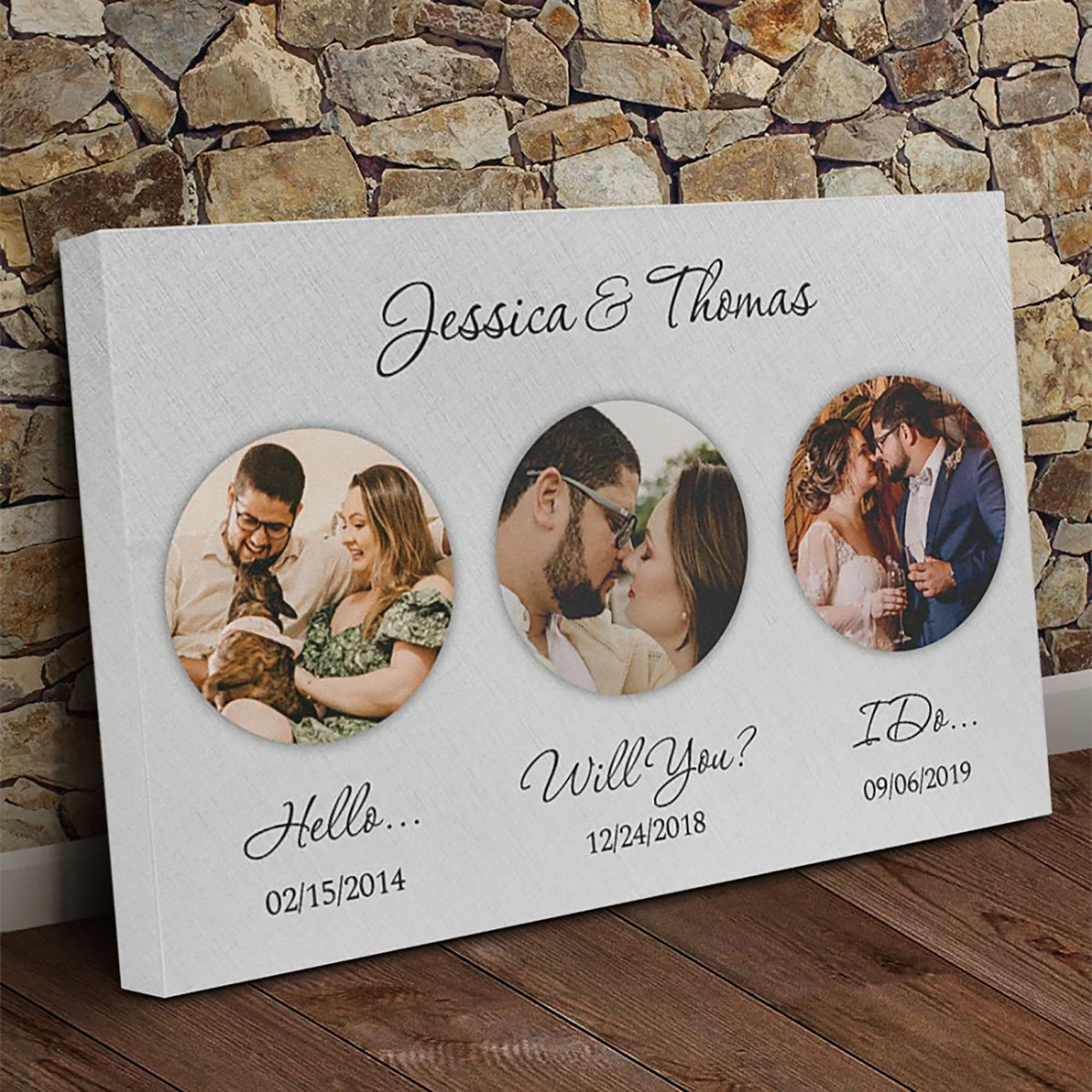 Custom Photo Anniversary Personalized Print Canvas C385