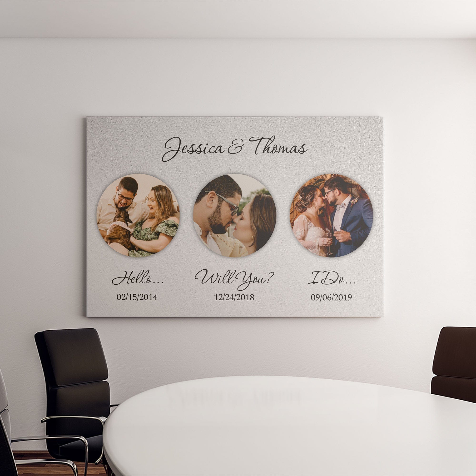 Custom Photo Anniversary Personalized Print Canvas C385 - Image 3