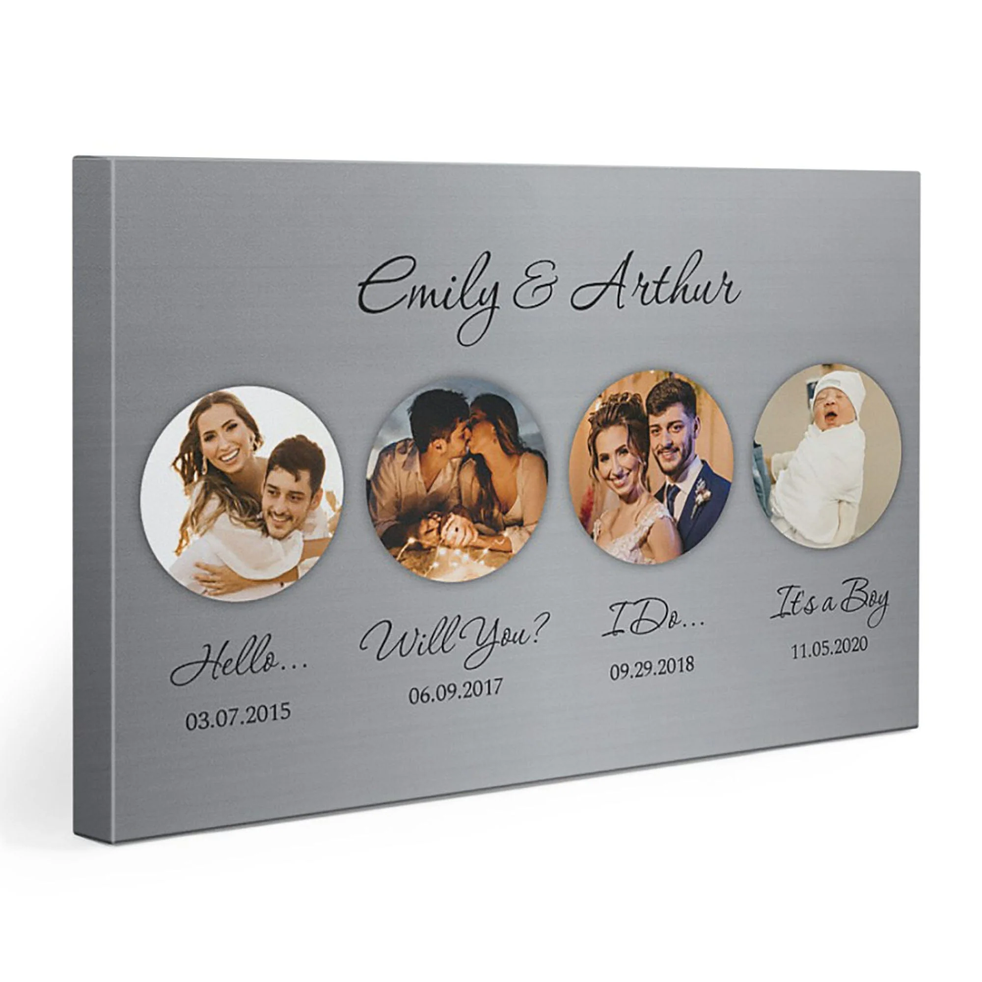 Custom Photo Anniversary Personalized Print Canvas C385 - Image 4
