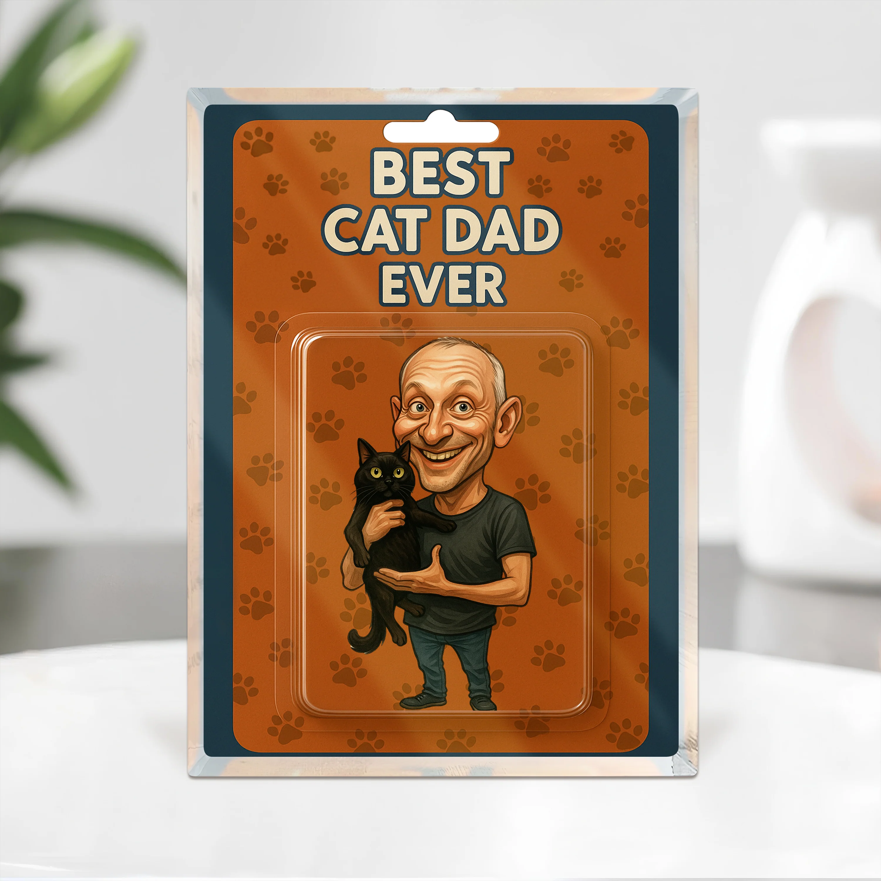 Custom Photo Best Cat Dad Action Figure Acrylic Block Father's Day Gift For Cat Dad HA75 892366 - Image 3