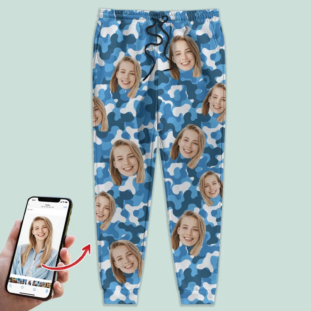 Custom Photo Camo Background Christmas Gift Sweatpants TA29 888790 - Image 4