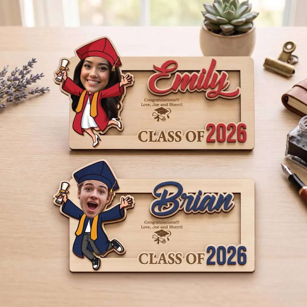 Custom Photo Class Of 2026 Graduation Wood Money Holder, Senior Grad Keepsake HO82 902478 - Image 4