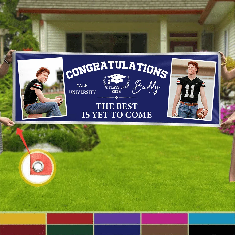 Custom Photo Congratulations Graduation Banner TA29 888885 - Image 12