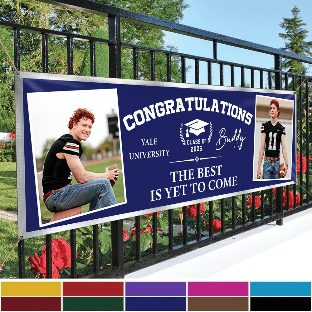 Custom Photo Congratulations Graduation Banner TA29 888885 - Image 6