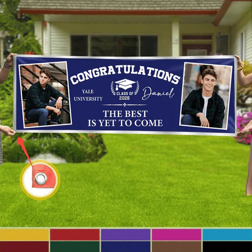 Custom Photo Congratulations Graduation Banner TA29 888885 - Image 8