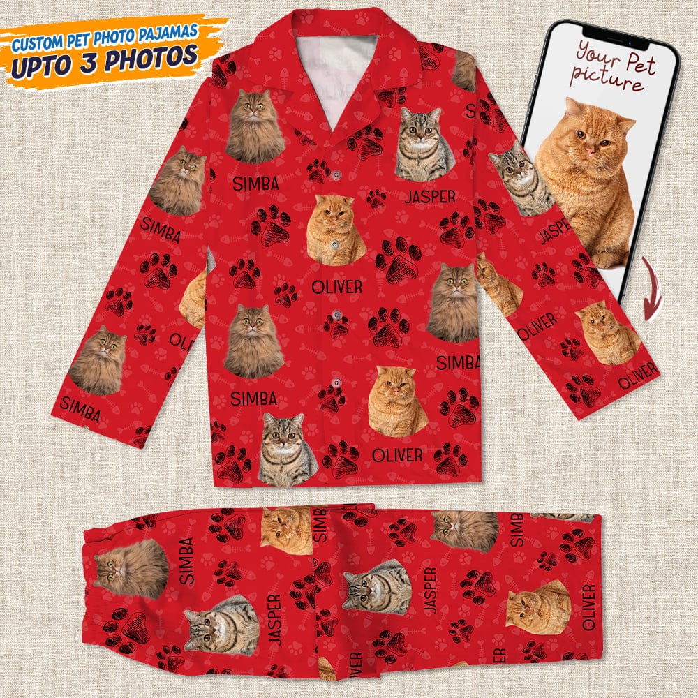Custom Photo Dog Cat Paw For Dog Cat Lover Pajamas Christmas HO82 K228 888684 - Image 3