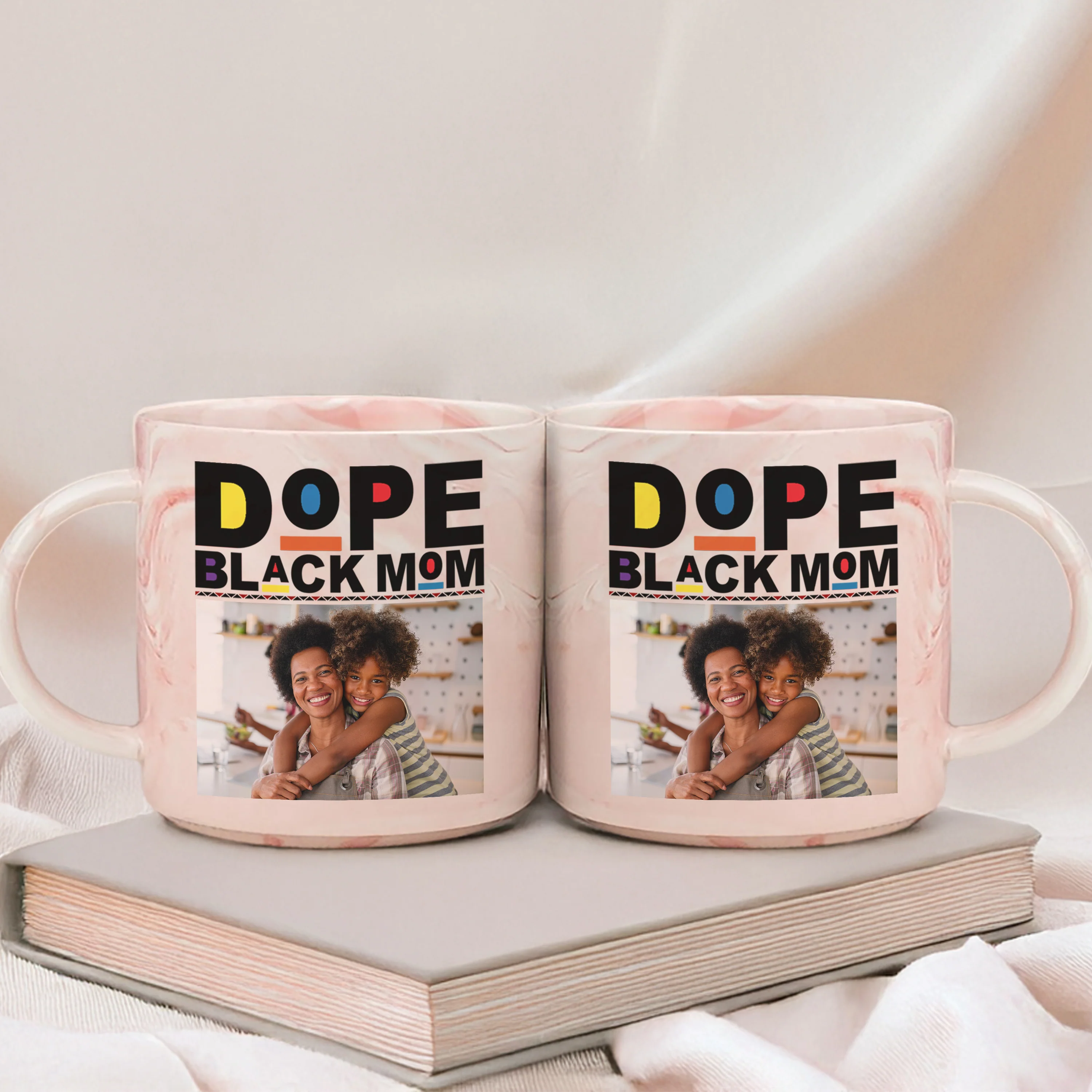 Custom Photo Dope Black Mom Marble Mug Mother's Day Gift CH07 895490 - Image 8