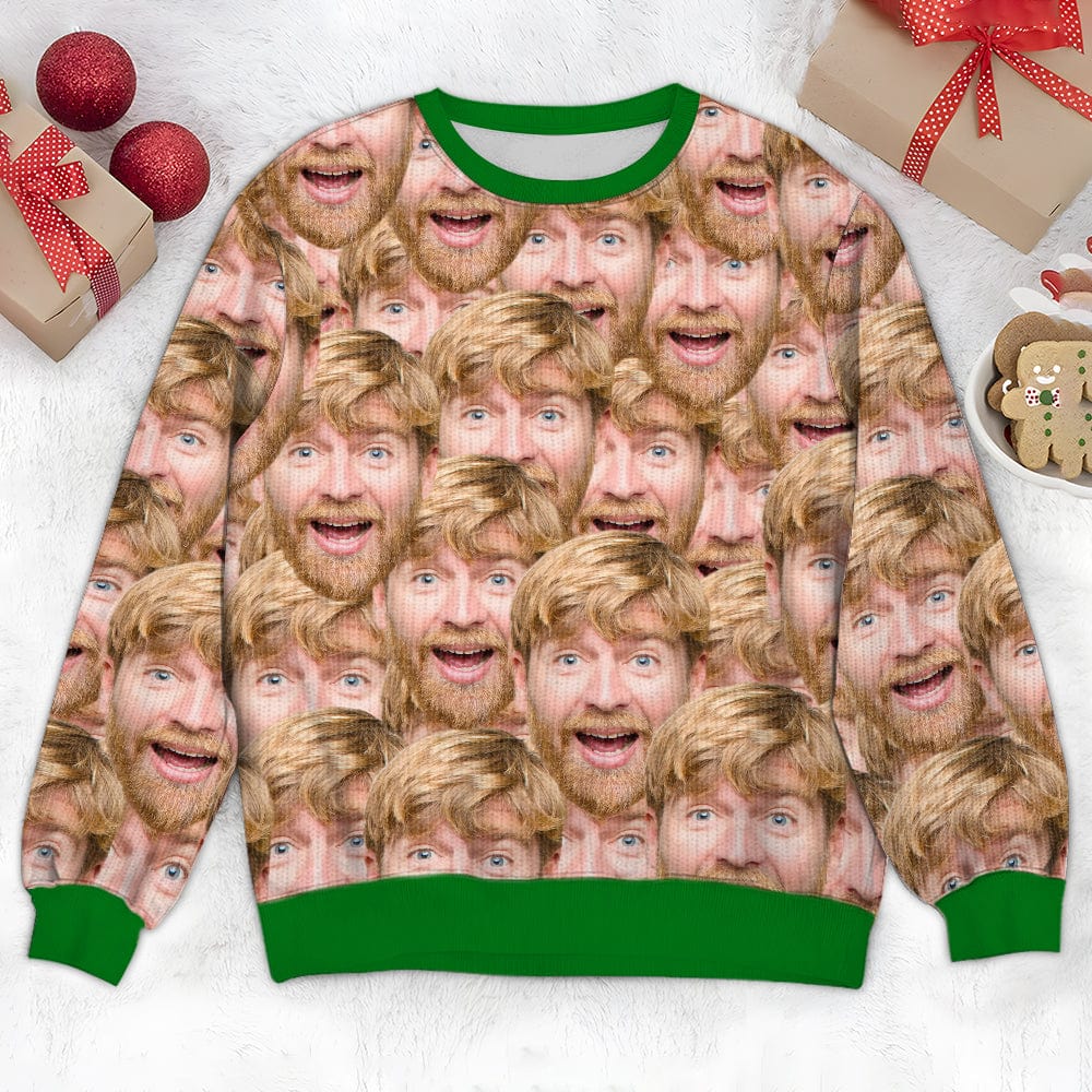 Custom Photo Face Human Ugly Sweater Gift For Family N304 HA75 891388 - Image 4